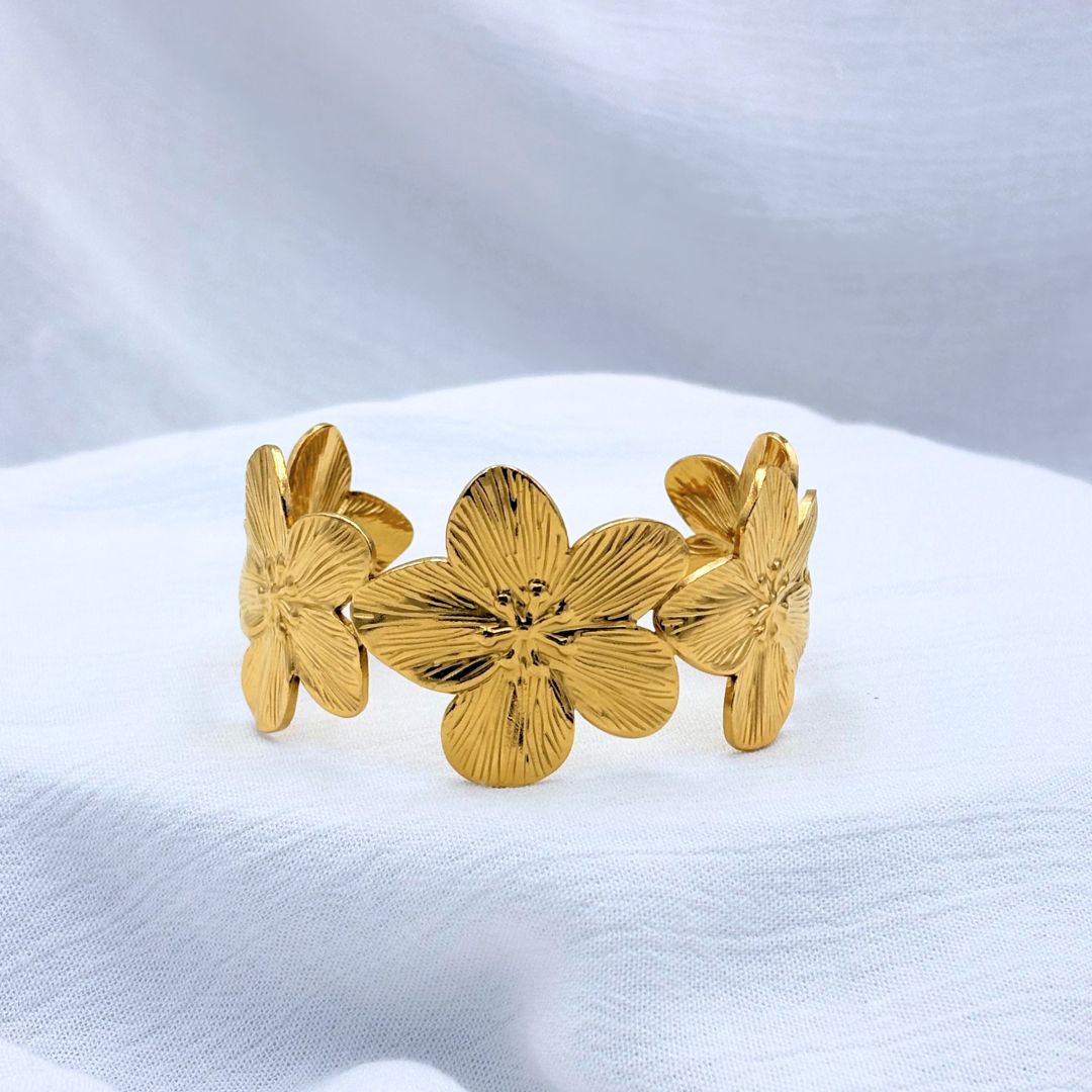 PULSERA ACERO FLORES GRANDES PU1990G42