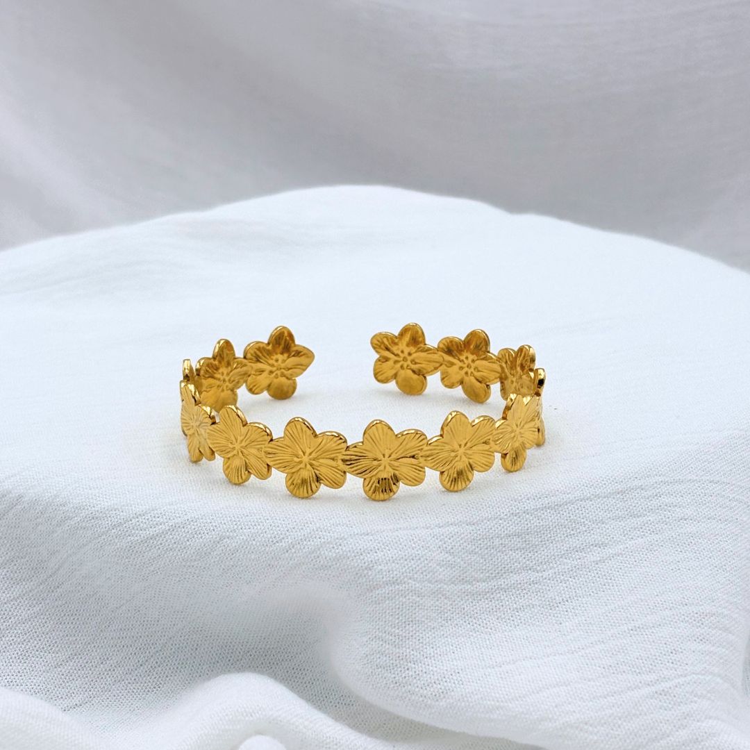 PULSERA ACERO FLORES PU1989G54