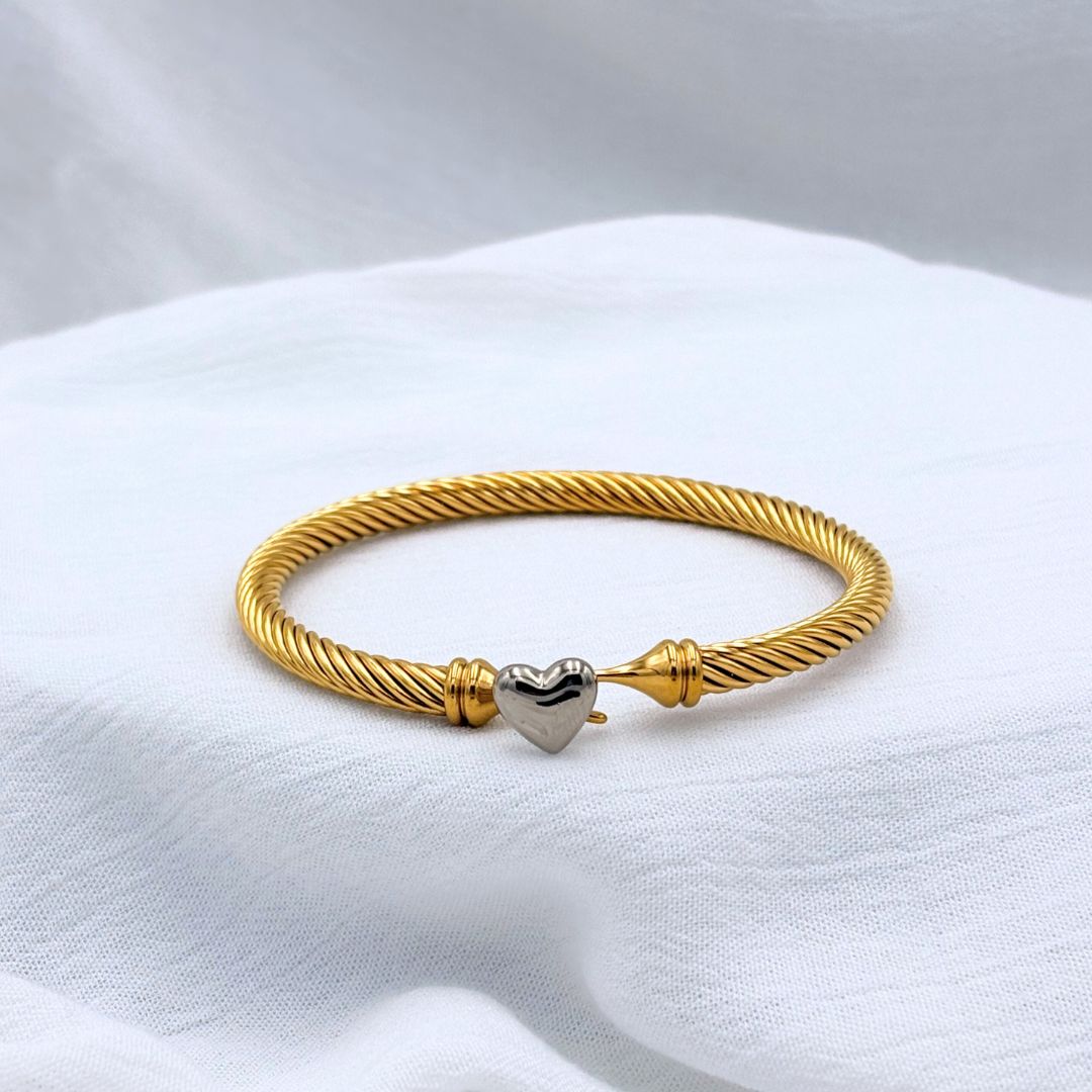 PULSERA ACERO CORAZÓN MIXTA PU1987G42