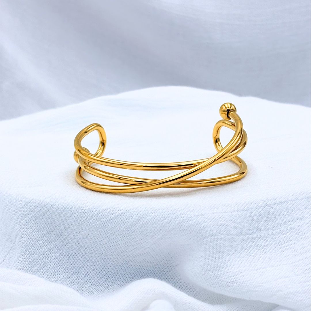 PULSERA DE ACERO CRUZADA PU1997G44