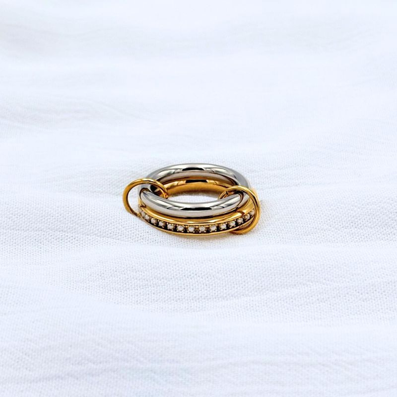 ANILLO ACERO DOBLE METALES MIXTOS AN3864G43 ANILLO ACERO DOBLE METALES MIXTOS AN3864G43