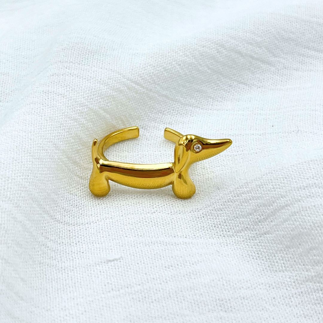 ANILLO ACERO PERRO SALCHICHA AN3873G53