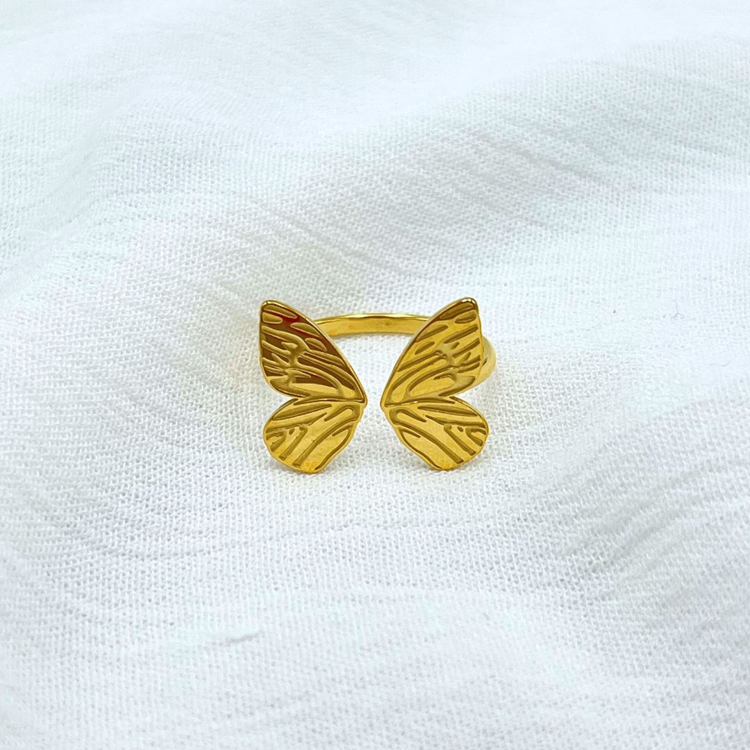 ANILLO ACERO DE MARIPOSA AN3874G40