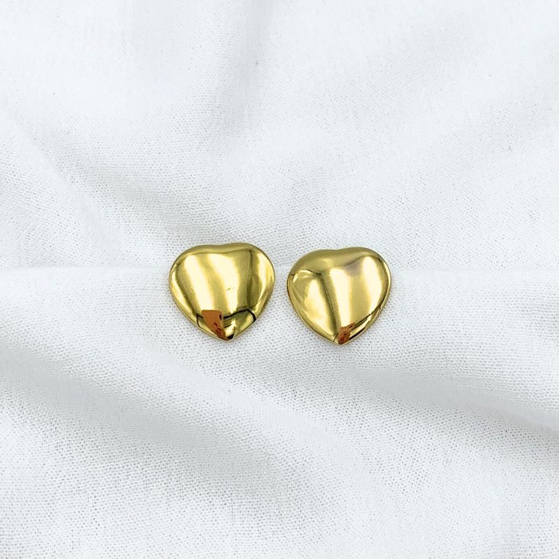 ARETES ACERO DE CORAZÓN CHUNKY AR2607G67 ARETES ACERO DE CORAZÓN CHUNKY AR2607G67