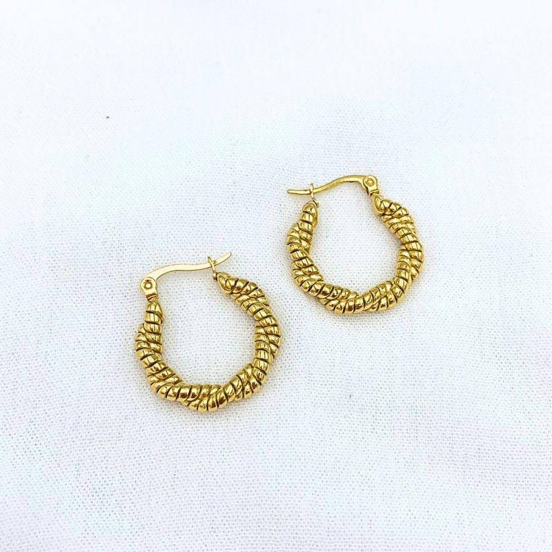 ARGOLLAS ACERO ENTRELAZADAS AG1819G30 ARGOLLAS ACERO ENTRELAZADAS AG1819G30