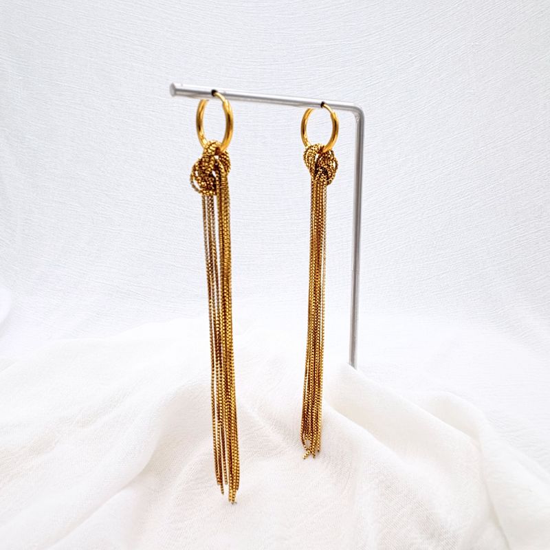 ARGOLLAS CON COLGANTE DE CADENAS LARGOS AG1868G43 ARGOLLAS CON COLGANTE DE CADENAS LARGOS AG1868G43