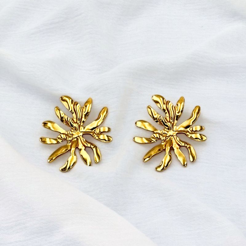 ARETES ACERO FLORES DELGADAS AR3105G90 ARETES ACERO FLORES DELGADAS AR3105G90