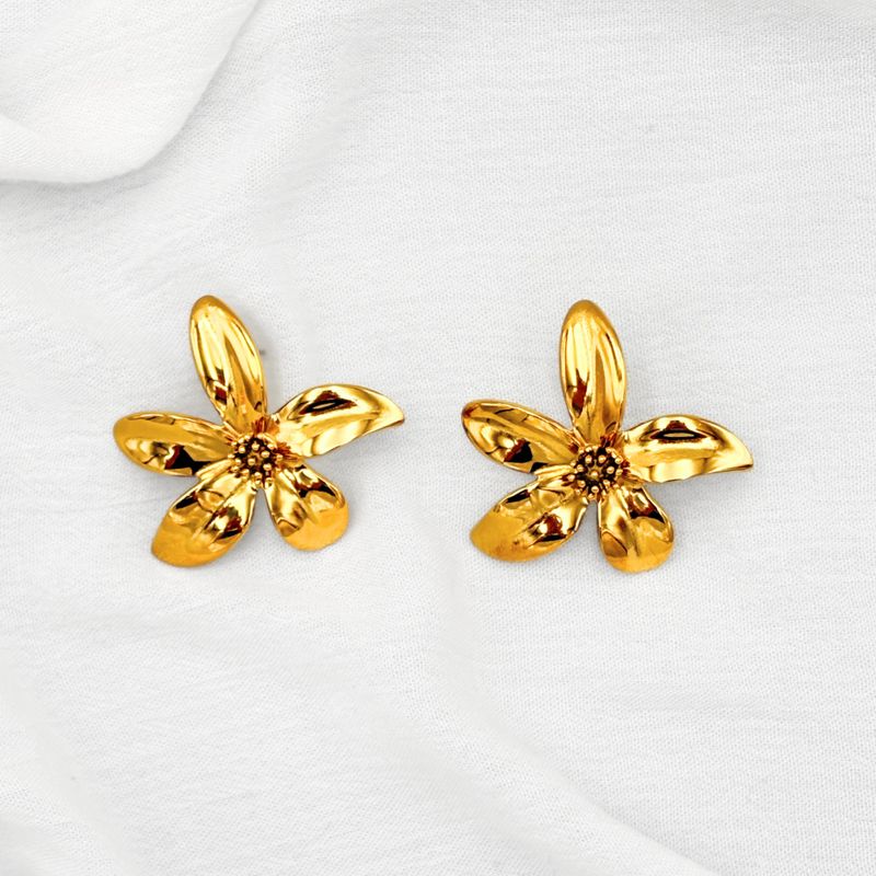 ARETES ACERO DE FLORES AR3114G60 ARETES ACERO DE FLORES AR3114G60