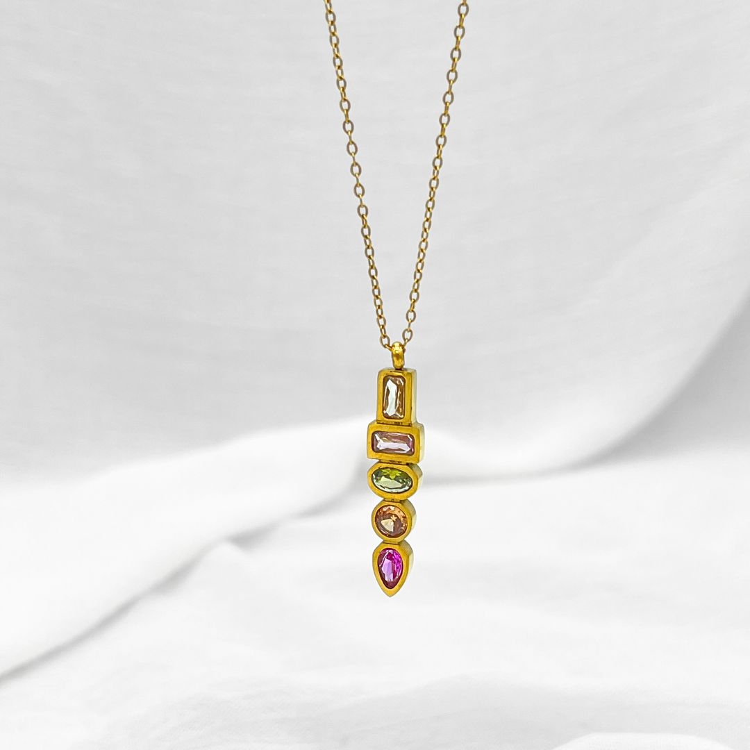 CADENA DE ACERO CON DIJE DE CRISTALES CO1861G42 CADENA DE ACERO CON DIJE DE CRISTALES CO1861G42