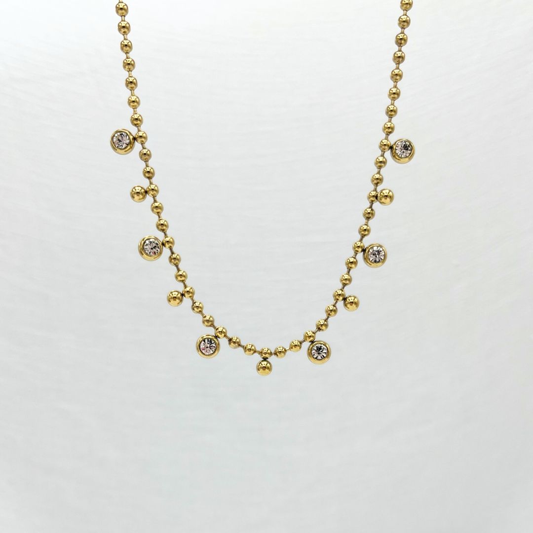 COLLAR DE ACERO CON CRISTALES CO1866G59 COLLAR DE ACERO CON CRISTALES CO1866G59