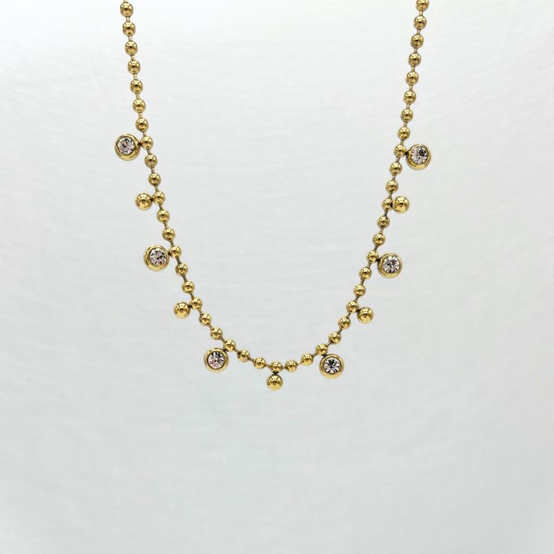 COLLAR DE ACERO CON CRISTALES CO1866G59 COLLAR DE ACERO CON CRISTALES CO1866G59