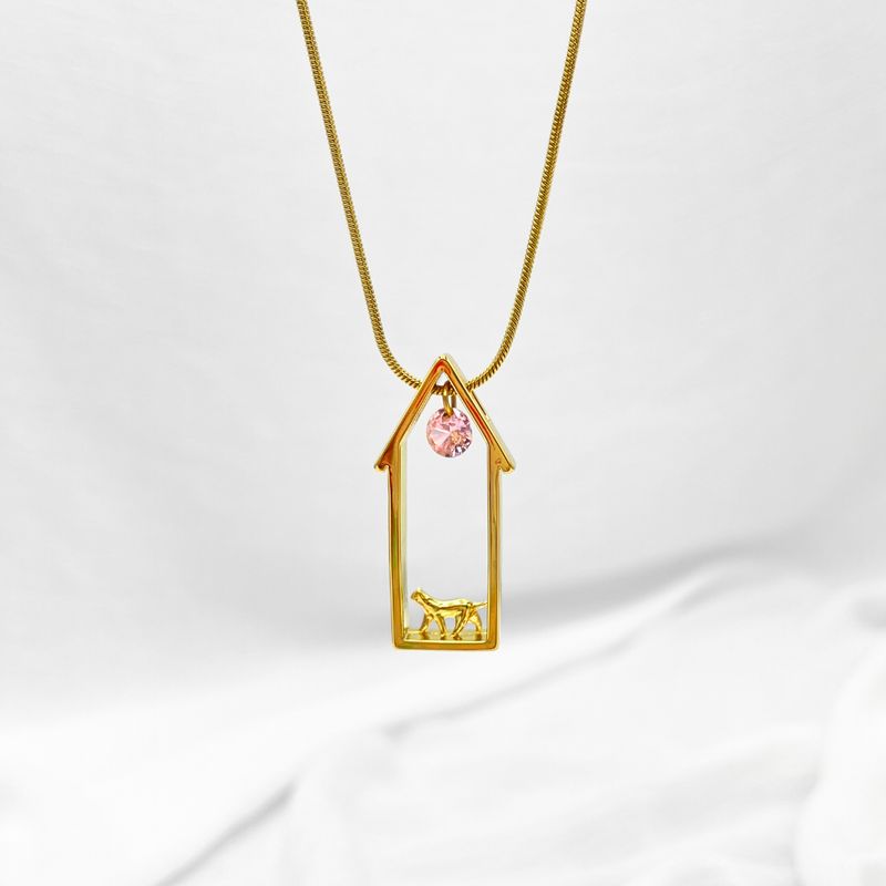 CADENA CON DIJE CASA CON GATO CO1869G36 CADENA CON DIJE CASA CON GATO CO1869G36