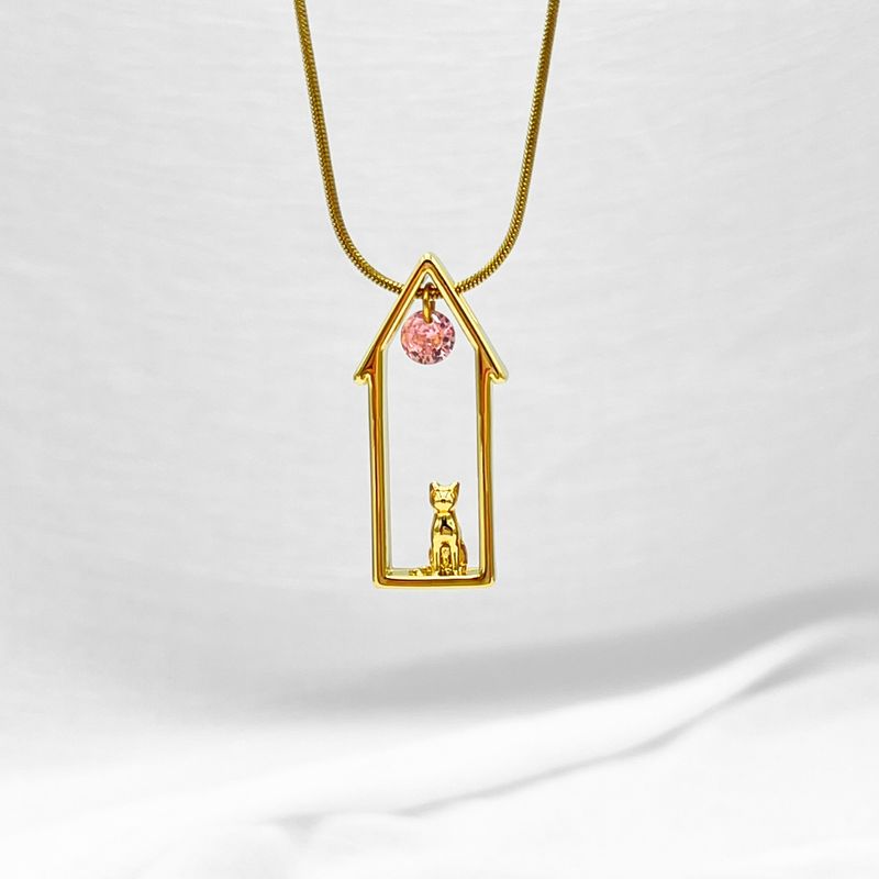 CADENA DE ACERO CON CASA CON GATO CO1871G36 CADENA DE ACERO CON CASA CON GATO CO1871G36