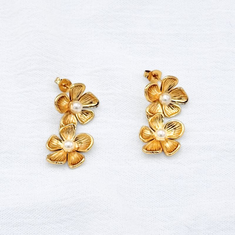 ARETES ACERO FLORES AR3139G41 ARETES ACERO FLORES AR3139G41