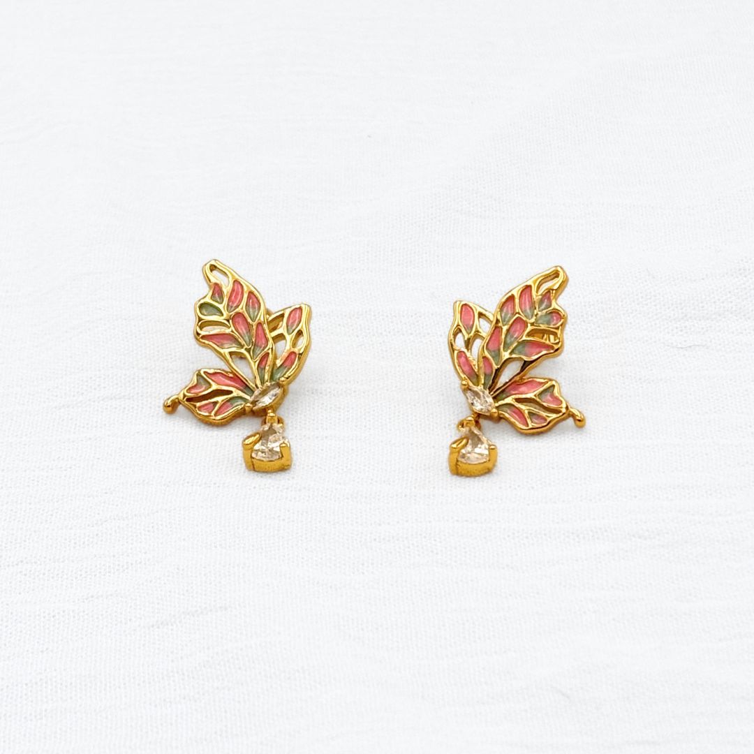 ARETES DE ACERO MARIPOSA AR3138G42 ARETES DE ACERO MARIPOSA AR3138G42