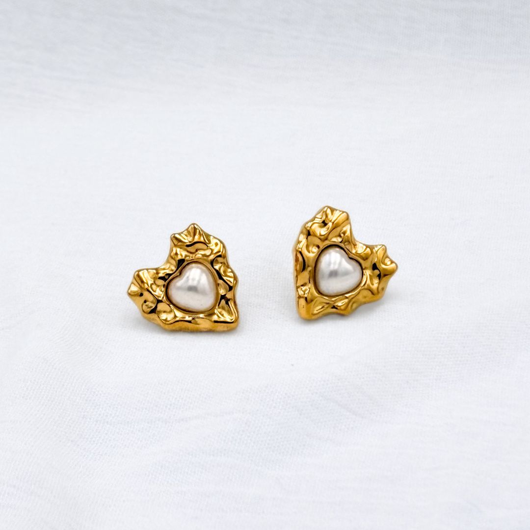 ARETES DE ACERO DE CORAZON AR3134G252 ARETES DE ACERO DE CORAZON AR3134G252