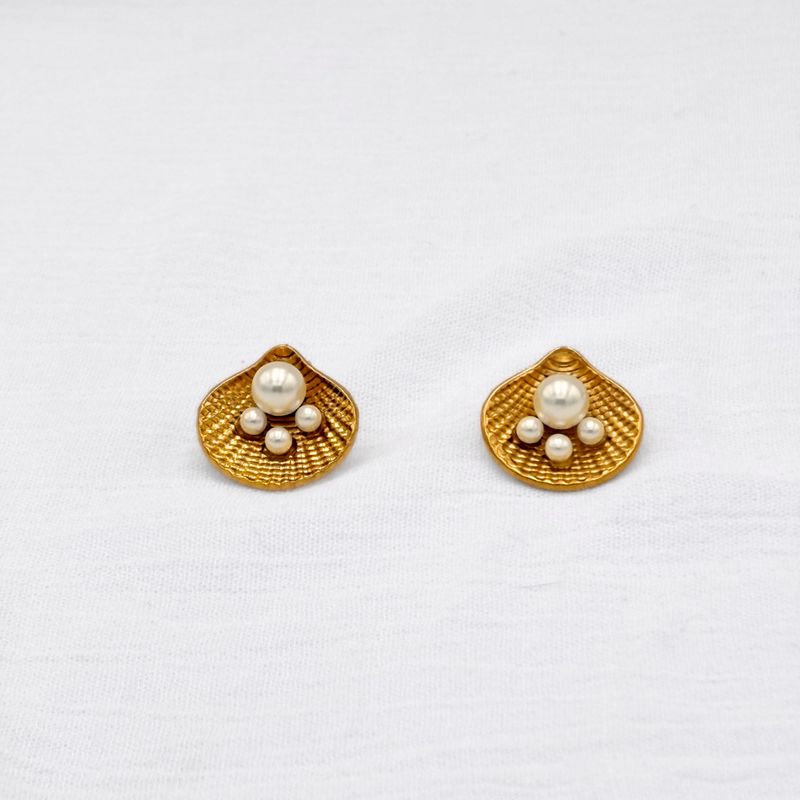 ARETES DE ACERO CONCHA AR3133G68 ARETES DE ACERO CONCHA AR3133G68