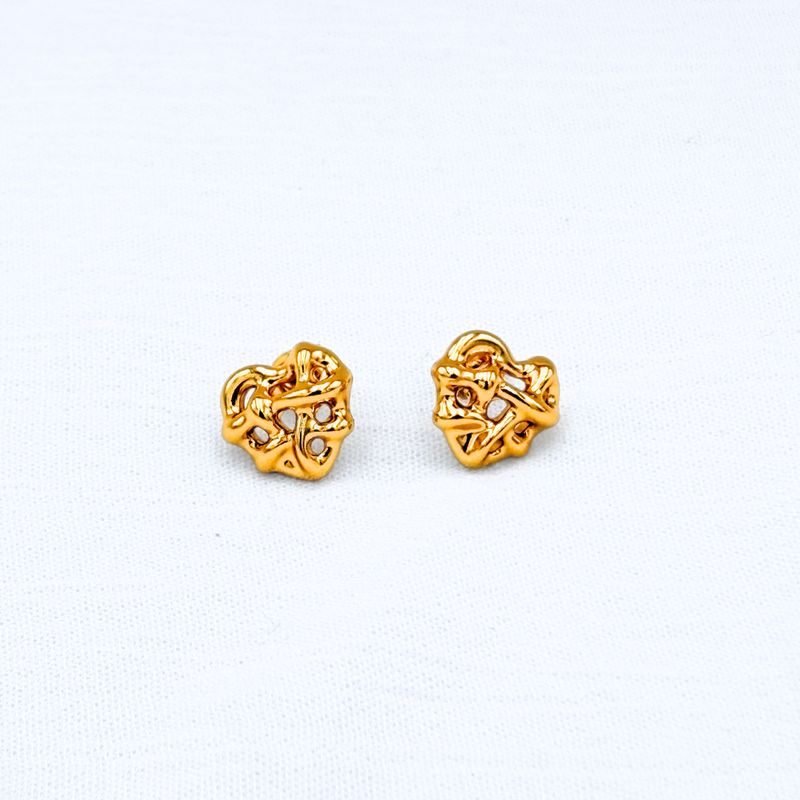 ARETES DE ACERO CORAZÓN DE NUDOS AR3121G42 ARETES DE ACERO CORAZÓN DE NUDOS AR3121G42