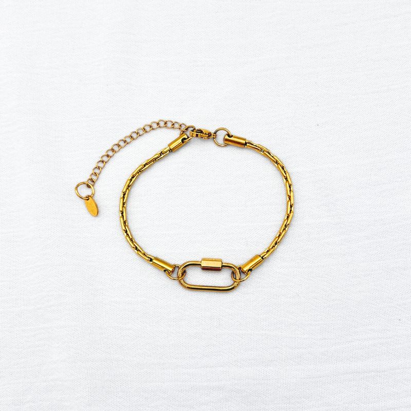 PULSERA ACERO CON CLASP CADENA TIPO BARRA PU2019G44 PULSERA ACERO CON CLASP CADENA TIPO BARRA PU2019G44