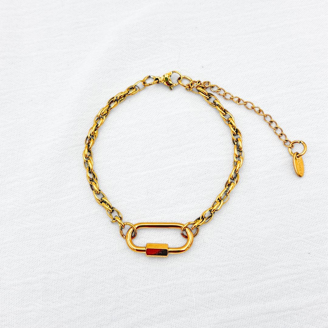 PULSERA ACERO CON CLASP Y ENCADENADO DOBLE PU2020G44 PULSERA ACERO CON CLASP Y ENCADENADO DOBLE PU2020G44