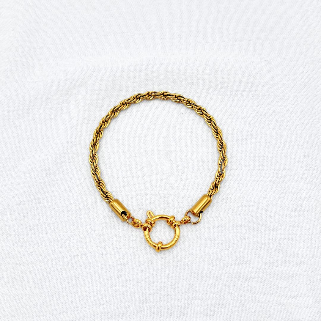 PULSERA ACERO CIERRE MARINERO CON ENCADENADO PU2021G60 PULSERA ACERO CIERRE MARINERO CON ENCADENADO PU2021G60