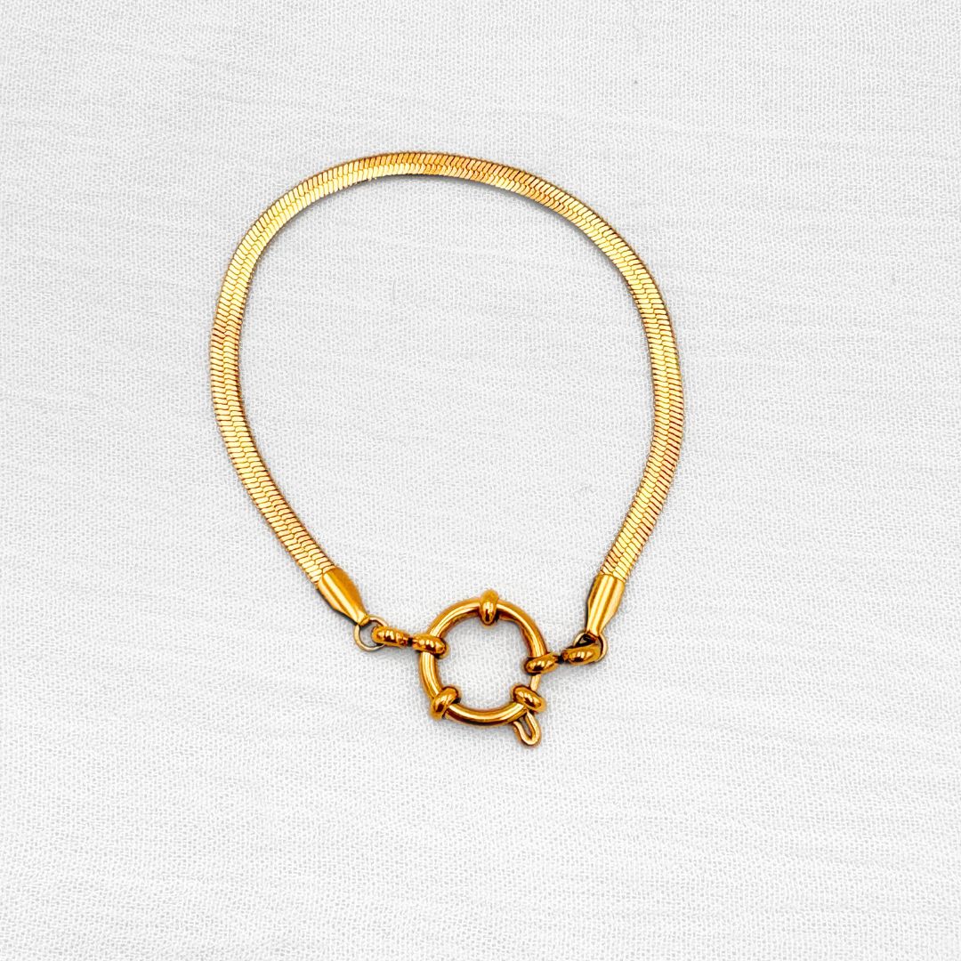 PULSERA ACERO PLANA CIERRE MARINERO PULSERA ACERO PLANA CIERRE MARINERO