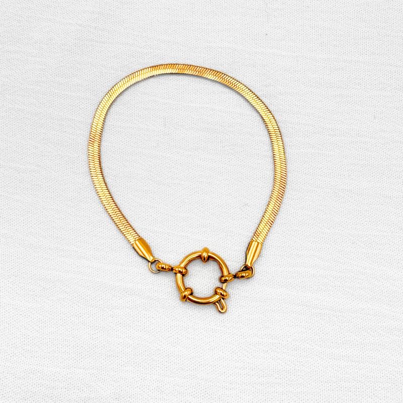 PULSERA ACERO PLANA CIERRE MARINERO PULSERA ACERO PLANA CIERRE MARINERO