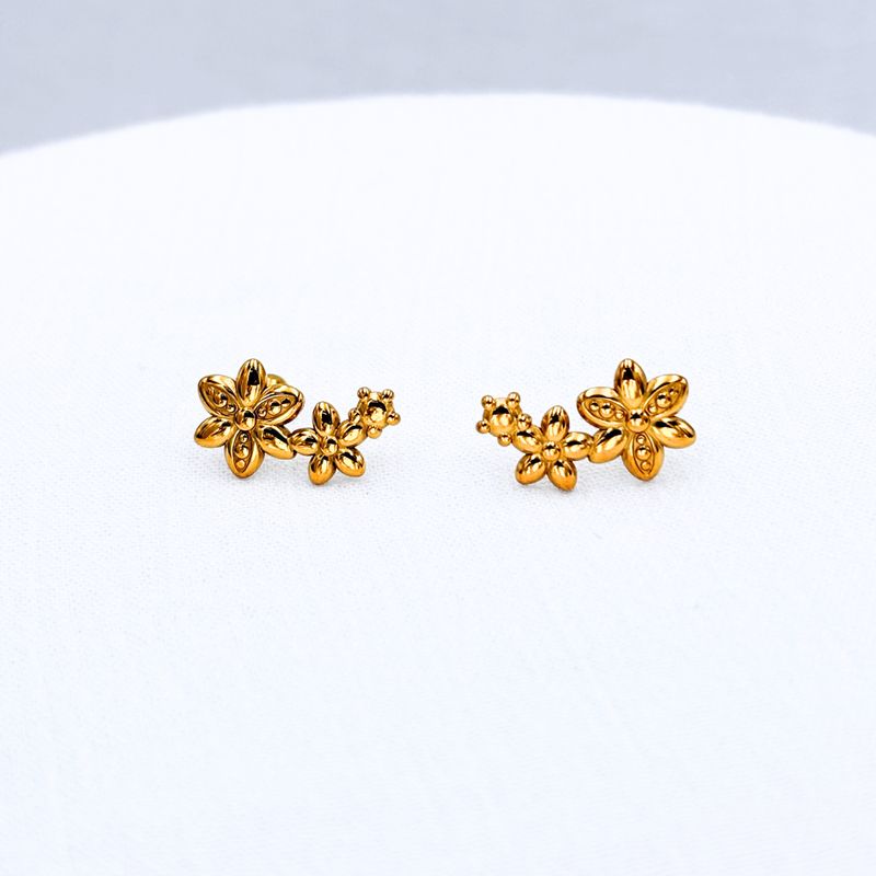 ARETES ACERO TRES FLORES AB0534G52 ARETES ACERO TRES FLORES AB0534G52