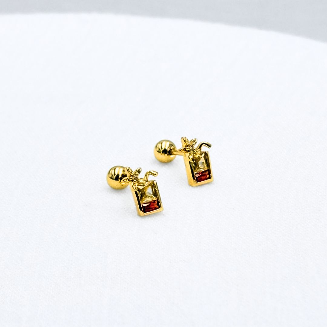 ARETES ACERO CÓCTEL CRISTALES AB0546G39 ARETES ACERO CÓCTEL CRISTALES AB0546G39