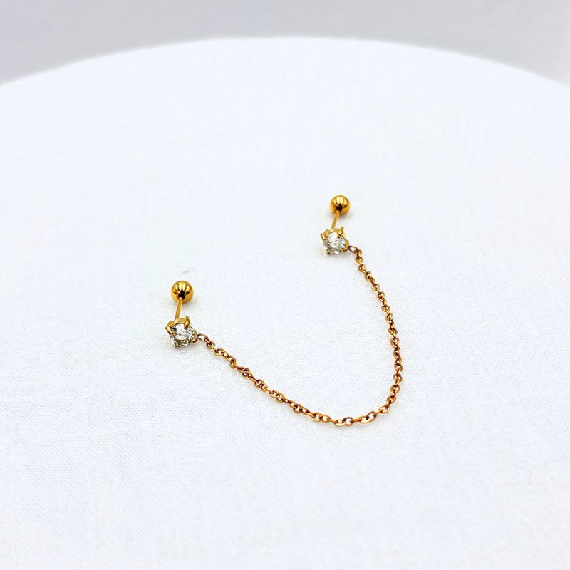 ARETES ACERO DOBLE PERFORACIÓN CRISTALES CIRCULARES AB0548G47 ARETES ACERO DOBLE PERFORACIÓN CRISTALES CIRCULARES AB0548G47