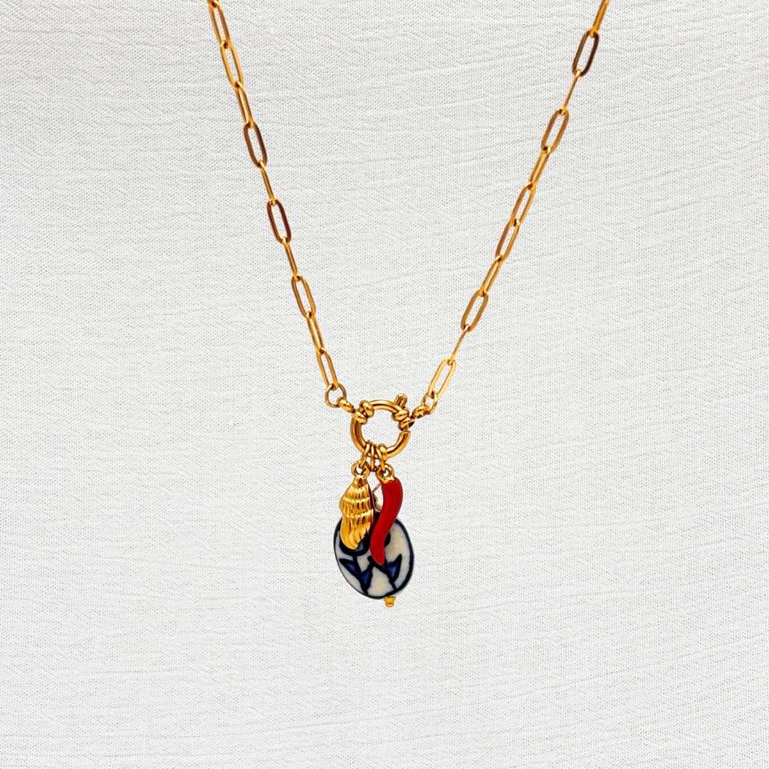 COLLAR ACERO DIJES EN CIERRE MARINERO CO1864G50 COLLAR ACERO DIJES EN CIERRE MARINERO CO1864G50