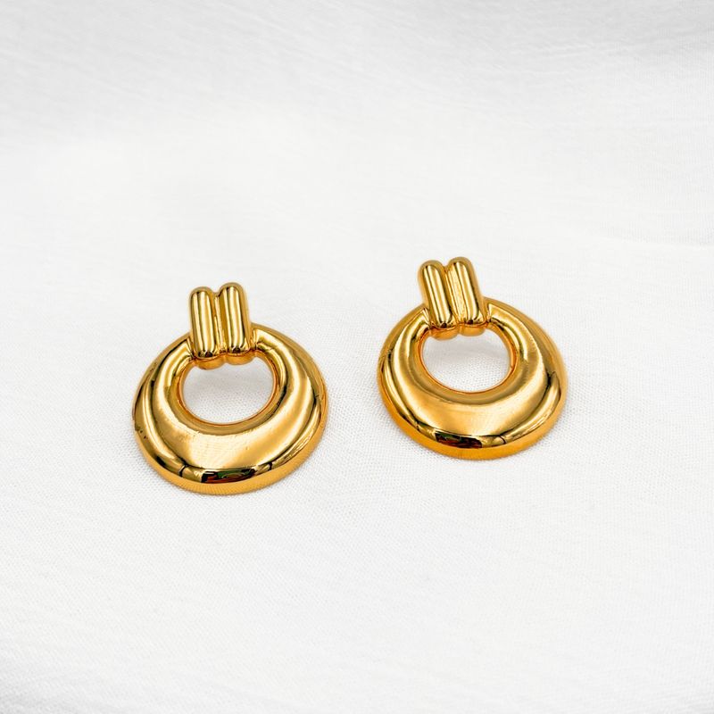 ARETE BAÑO DE ORO EN FORMA DE ALDABA AG3160G55 ARETE BAÑO DE ORO EN FORMA DE ALDABA AG3160G55