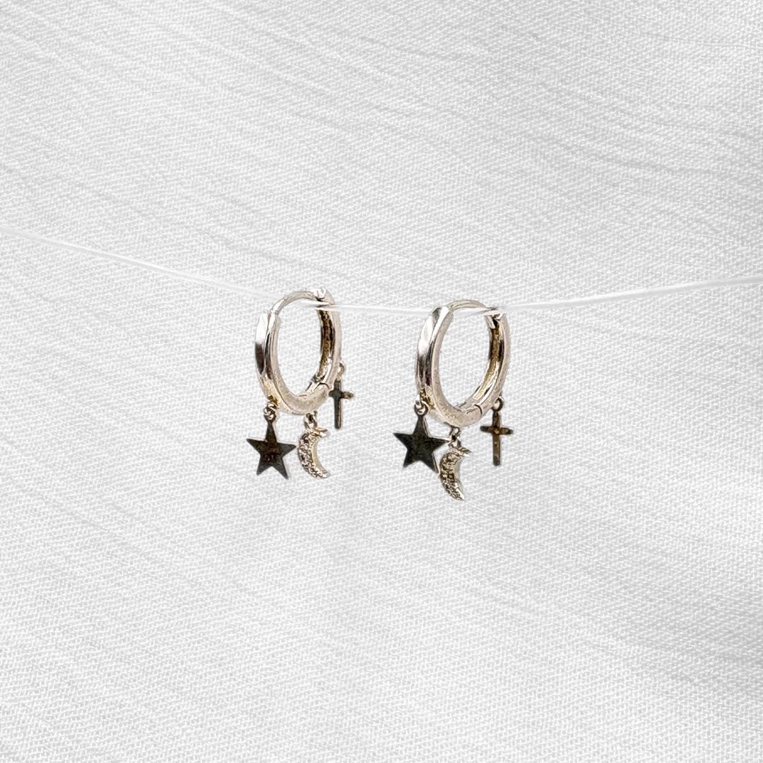 ARGOLLAS DE PLATA TIPO HUGGIE AG1876L22 ARGOLLAS DE PLATA TIPO HUGGIE AG1876L22