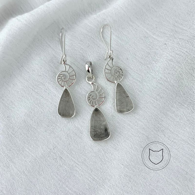 SET DE PLATA 925 Y CUARZO RUTILADO SE0951M33 SET DE PLATA 925 Y CUARZO RUTILADO SE0951M33