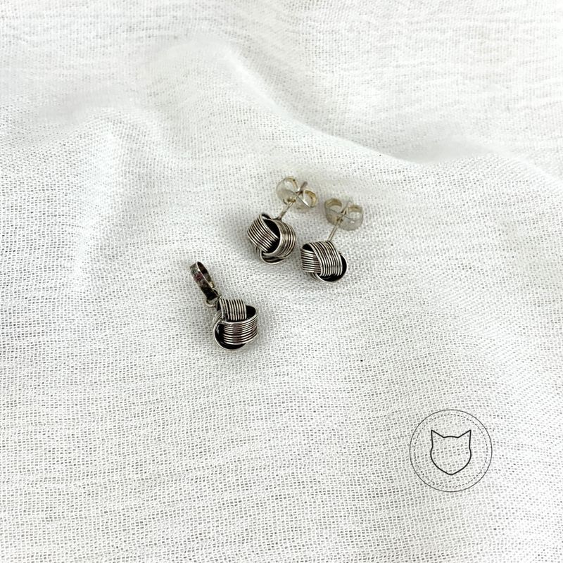 SET DE PLATA 925 (ARETES Y DIJE) SE0689M41