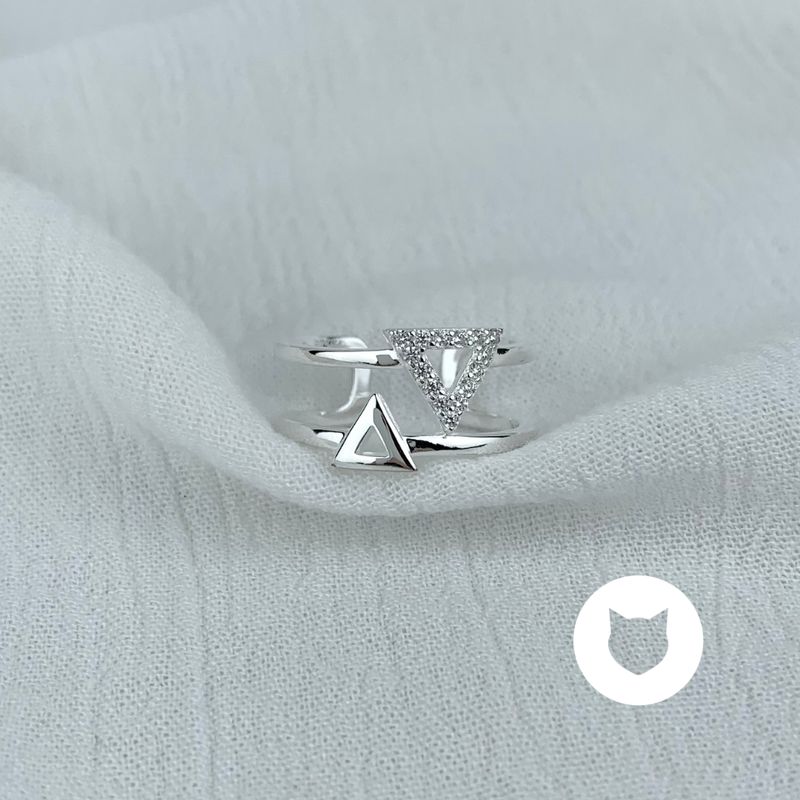 ANILLO DE PLATA 925 Y CRISTALES TALLA 7 AN3371L22