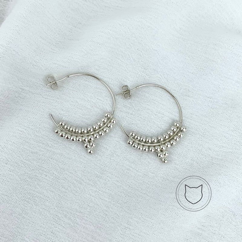ARGOLLAS REDONDAS DE PLATA 925 AG0397M38 ARGOLLAS REDONDAS DE PLATA 925 AG0397M38