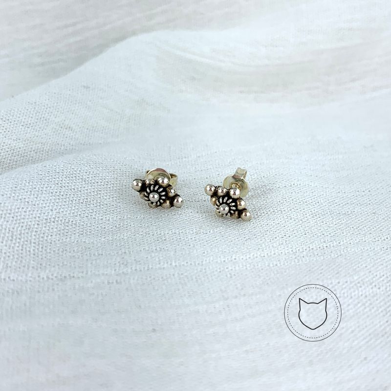 ARETES DE PLATA 925 AÑEJADA AR1139M47
