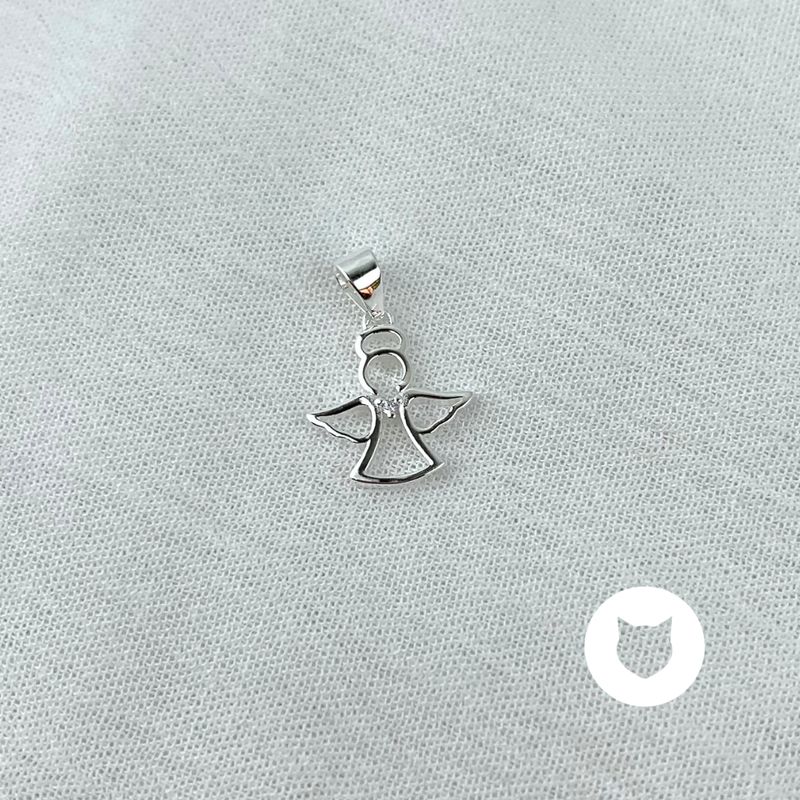 DIJE DE PLATA 925 Y CRISTALES ÁNGEL DI0798L25