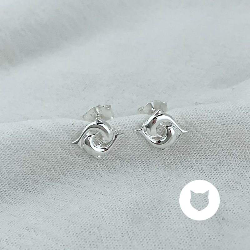 ARETES DE PLATA 925 DELFINES AR2847L27