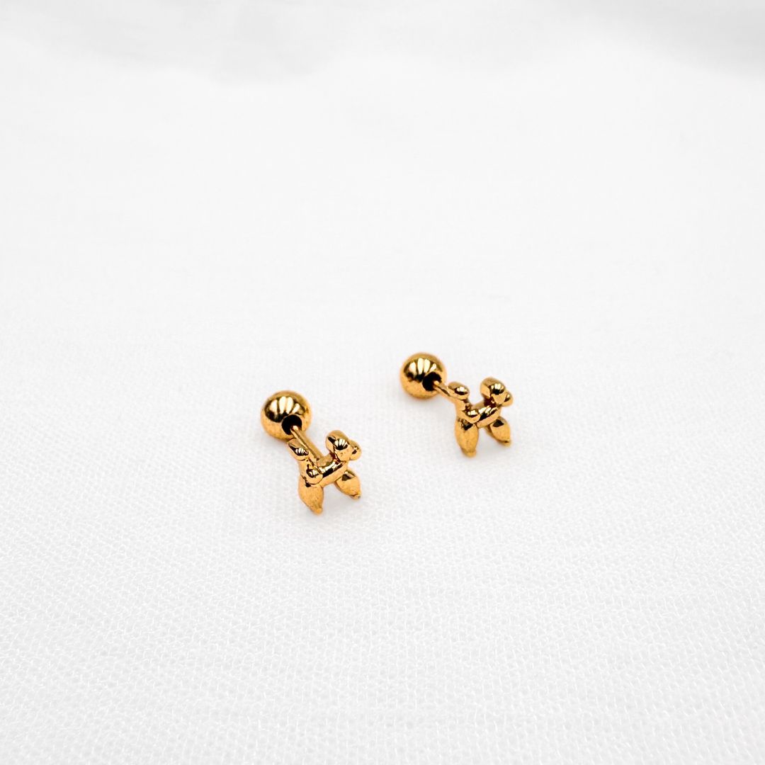 ARETES CON CIERRE DE BOLITA DE PERRO GLOBO AB0554G33 ARETES CON CIERRE DE BOLITA DE PERRO GLOBO AB0554G33