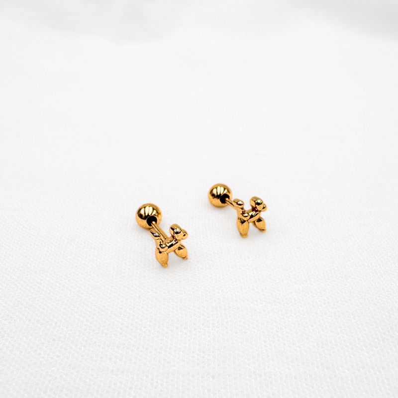 ARETES CON CIERRE DE BOLITA DE PERRO GLOBO AB0554G33 ARETES CON CIERRE DE BOLITA DE PERRO GLOBO AB0554G33