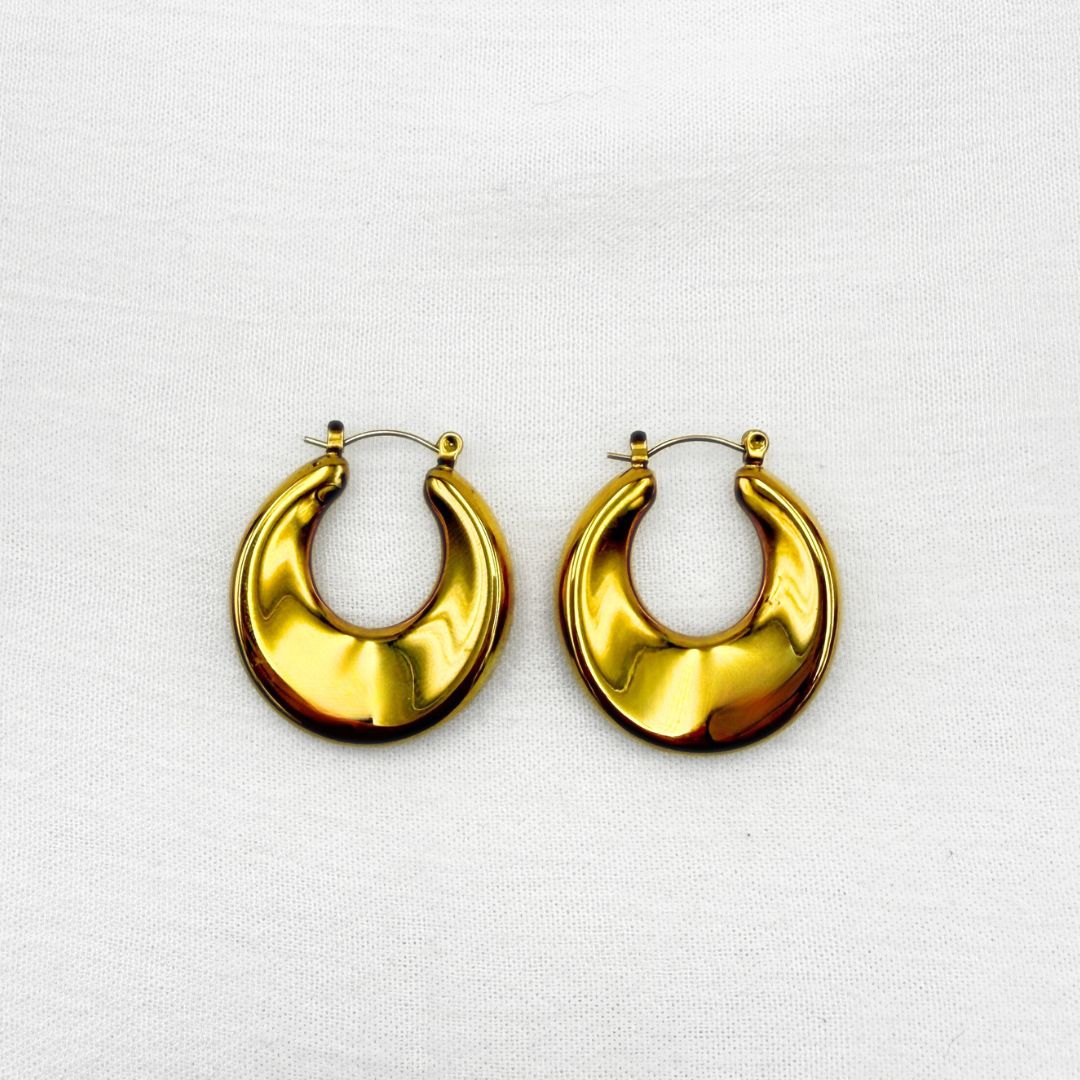 ARGOLLAS DE GOTA ARGOLLAS DE GOTA "CHUNKY" CON ACABADO PULIDO EN ACERO AG1904G32