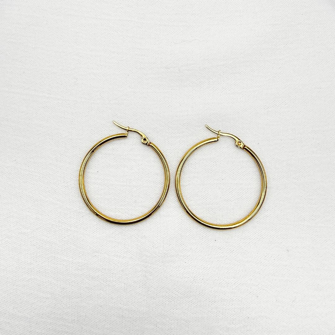 ARGOLLAS TUBULARES CLÁSICAS DE PERFIL FINO EN ACERO AG1903G30 ARGOLLAS TUBULARES CLÁSICAS DE PERFIL FINO EN ACERO AG1903G30