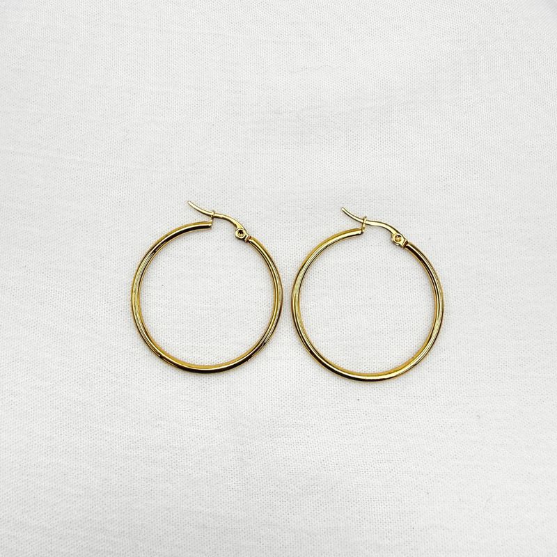 ARGOLLAS TUBULARES CLÁSICAS DE PERFIL FINO EN ACERO  AG1903G30