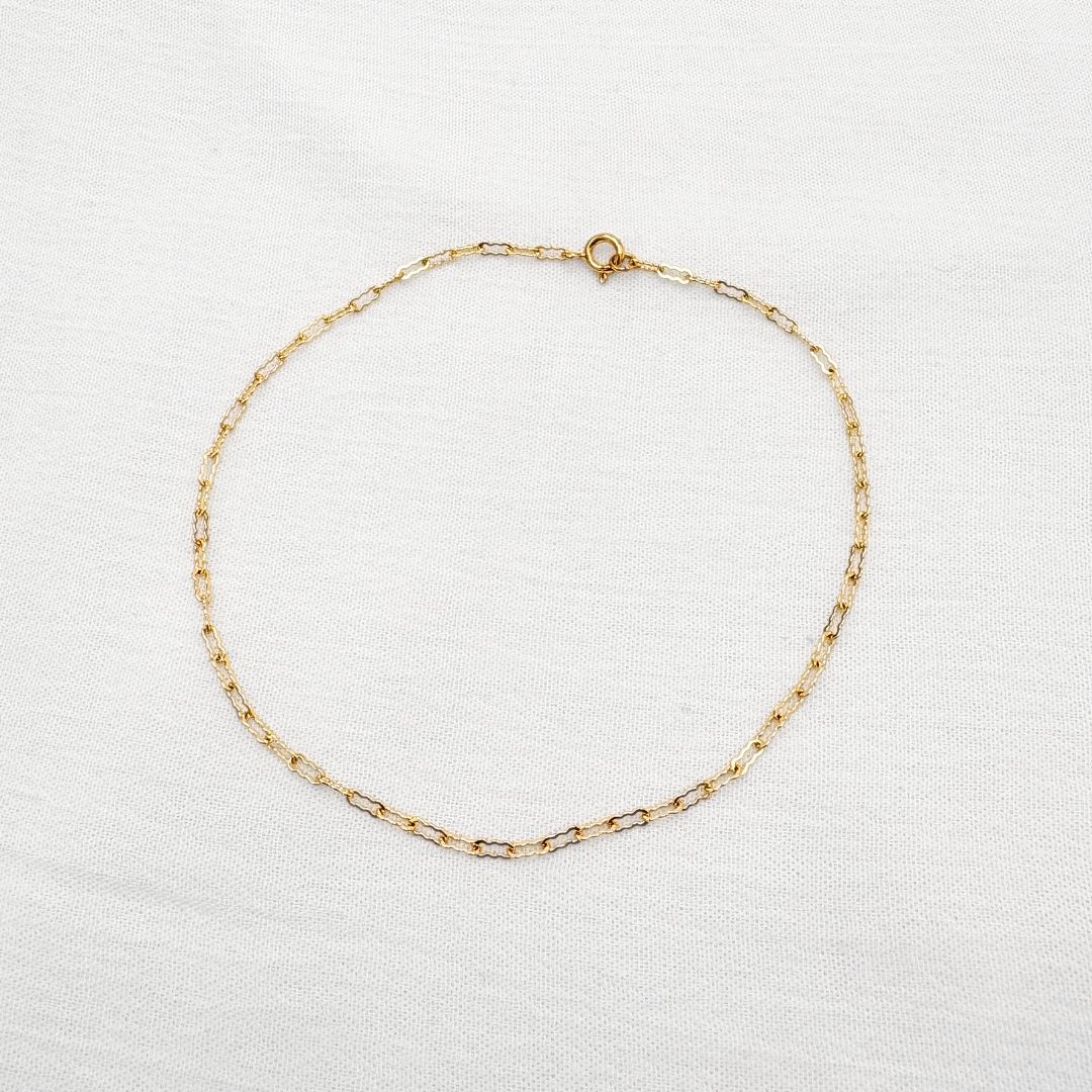 TOBILLERA DE CADENA DE ESLABONES PLANOS PULIDOS EN ACERO TO0130G55 TOBILLERA DE CADENA DE ESLABONES PLANOS PULIDOS EN ACERO TO0130G55