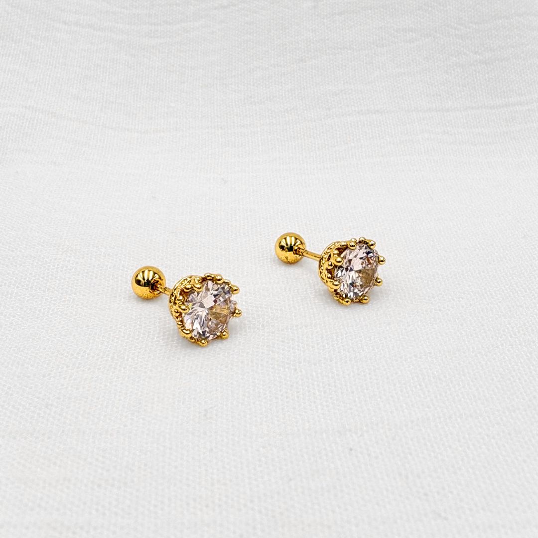 Aretes de Circones en Engaste de Corona AB0567G85