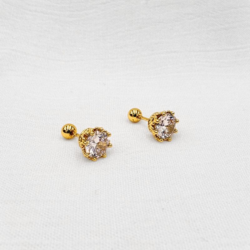 Aretes de Circones en Engaste de Corona AB0567G85