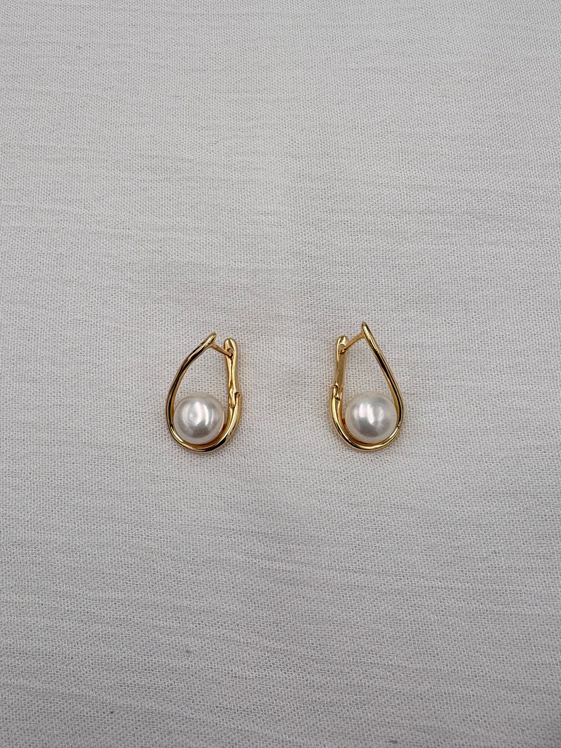 ARGOLLAS TORCIDAS CON PERLA AG1925G42