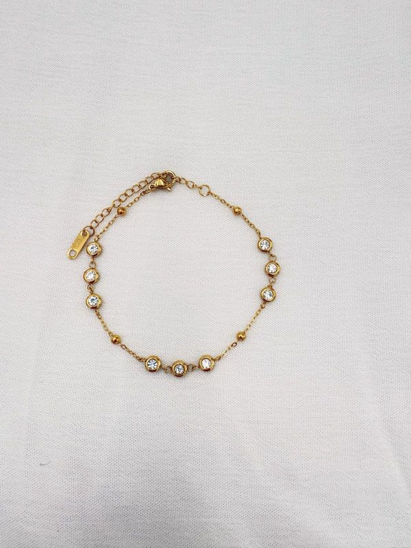 Pulsera de Cadena con Circones Biselados PU2064G101